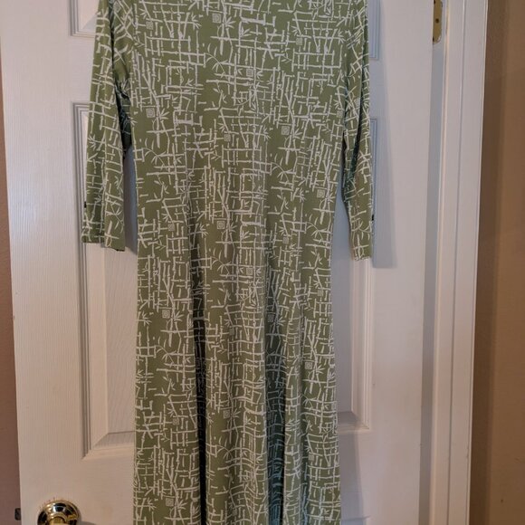 Vintage 90's Graff Wear Green Bamboo Dress by UM and Company - Picture 4 of 5